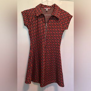 Collared Patterned Dress